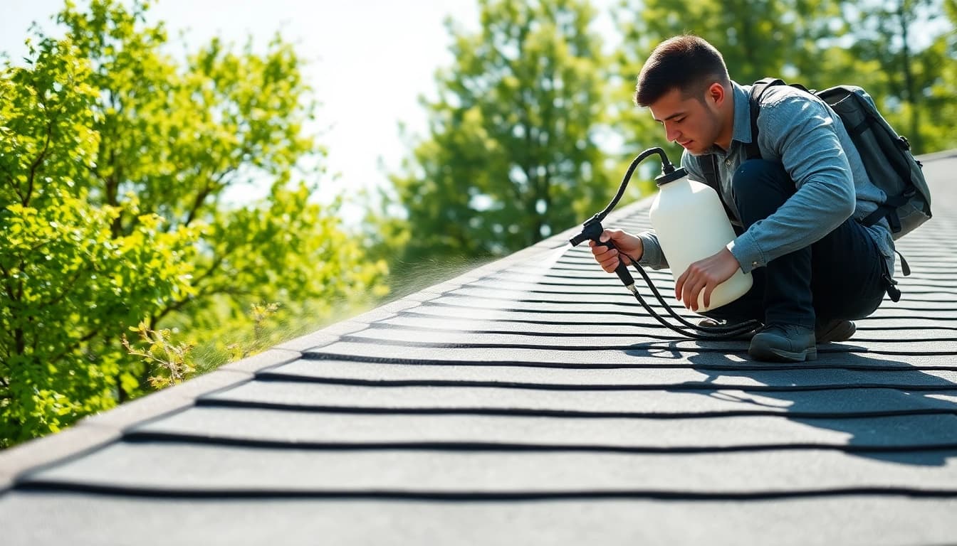 Efficient roof cleaning process focusing on stain removal for a pristine finish