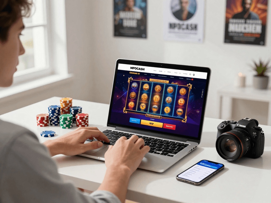 MPOCASH gambling experience on an engaging online platform with vibrant game slots and RTP stats.