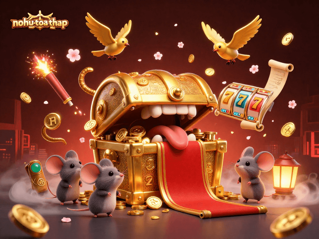 Nohu-toa-thap invites players into a thrilling jackpot adventure with dynamic casino graphics.