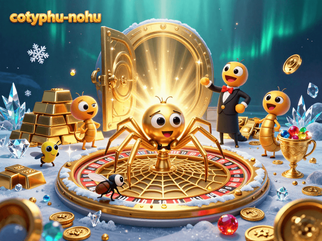 Place strategic bets at cotyphu-nohu while enjoying a vibrant roulette-inspired scene.
