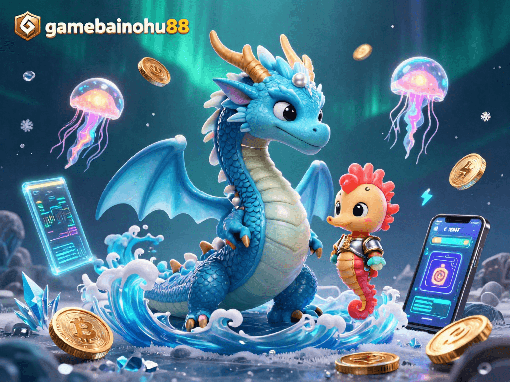 Engage in the immersive world of gamebainohu88, featuring stunning dragon and seahorse characters in an underwater casino.