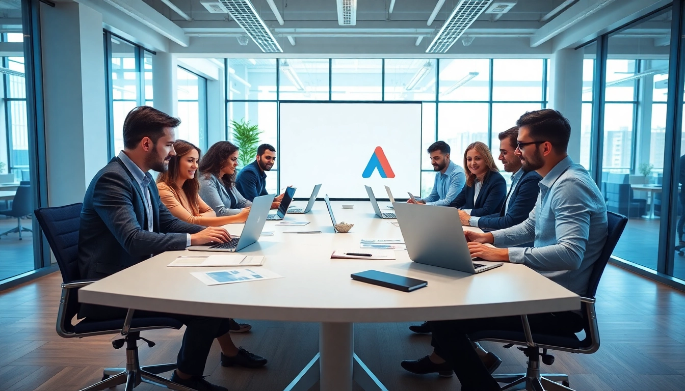 Team of experts at a google ads agency Melbourne strategizing a digital marketing campaign.