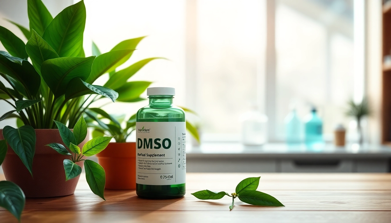Elevate your wellness with dmso supplement bottle in a bright and natural setting.