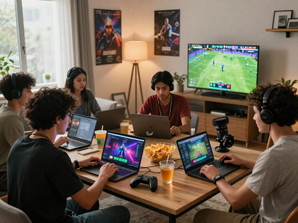 Bola88 gaming experience with friends enjoying a lively online gaming session