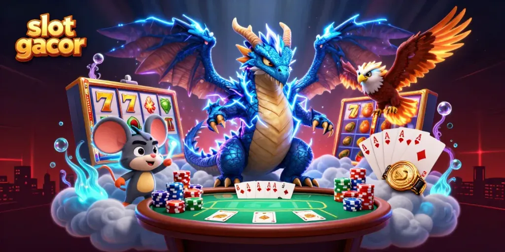 Spin the reels and join the thrilling slot gacor experience with vibrant casino elements.