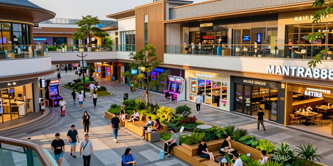 Experience the vibrant MANTRA88 commercial plaza with shops, entertainment, and community engagement.
