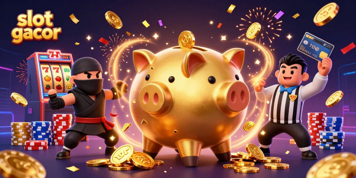 Slot gacor menghadirkan permainan seru dengan slot berlambang keberuntungan dan koin emas berjatuhan.