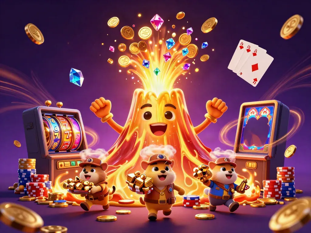 Spin the reels and win big in this vibrant slot online-themed illustration full of treasures.