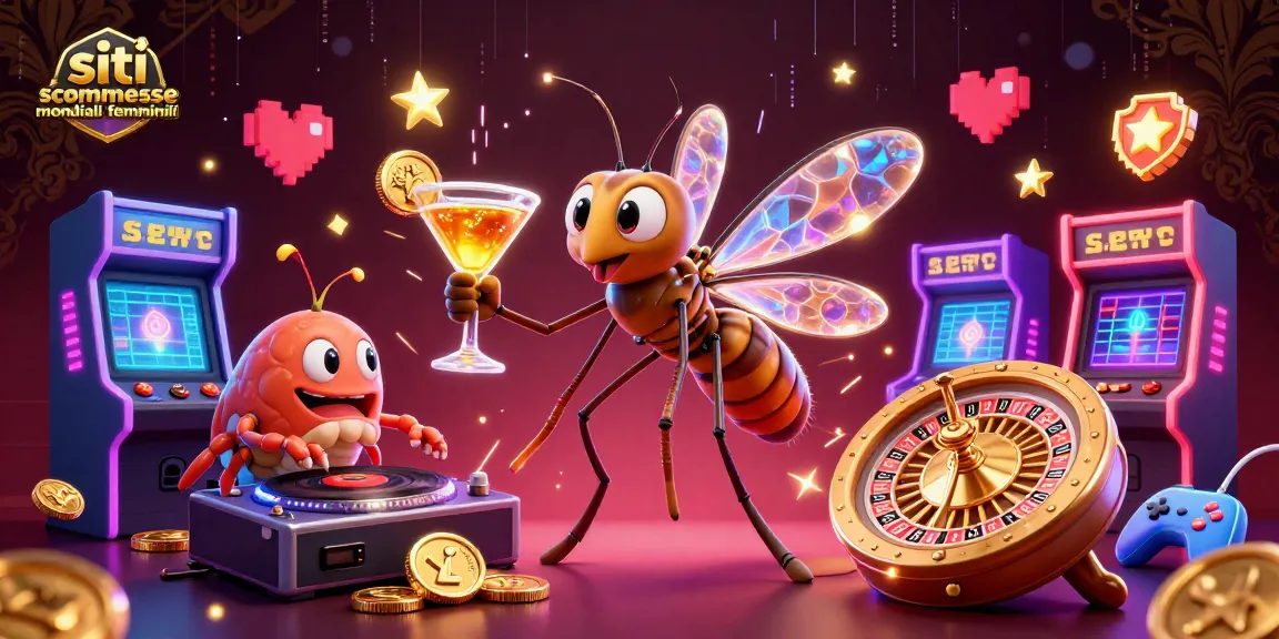 Siti scommesse mondiali femminili illustrate in un'animata scena di casinò con personaggi unici