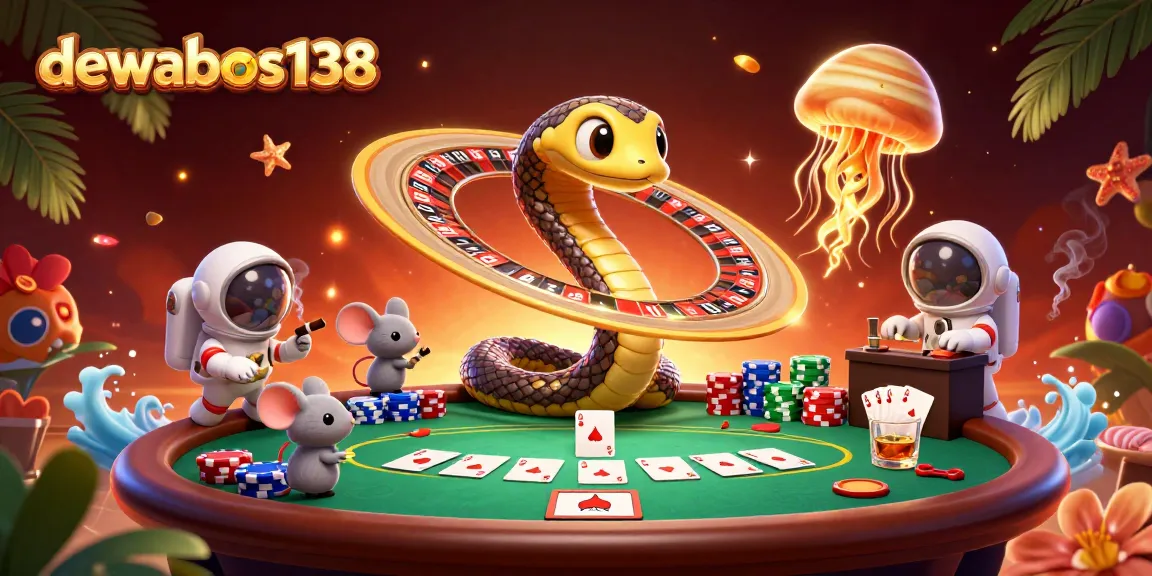 Experience thrilling gameplay with dewabos138 as astronauts wager on cosmic roulette and poker.