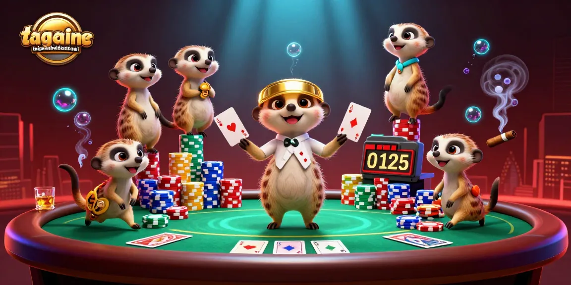 Experience the exciting casino scene of taigamebaidienthoai with meerkats and poker elements.