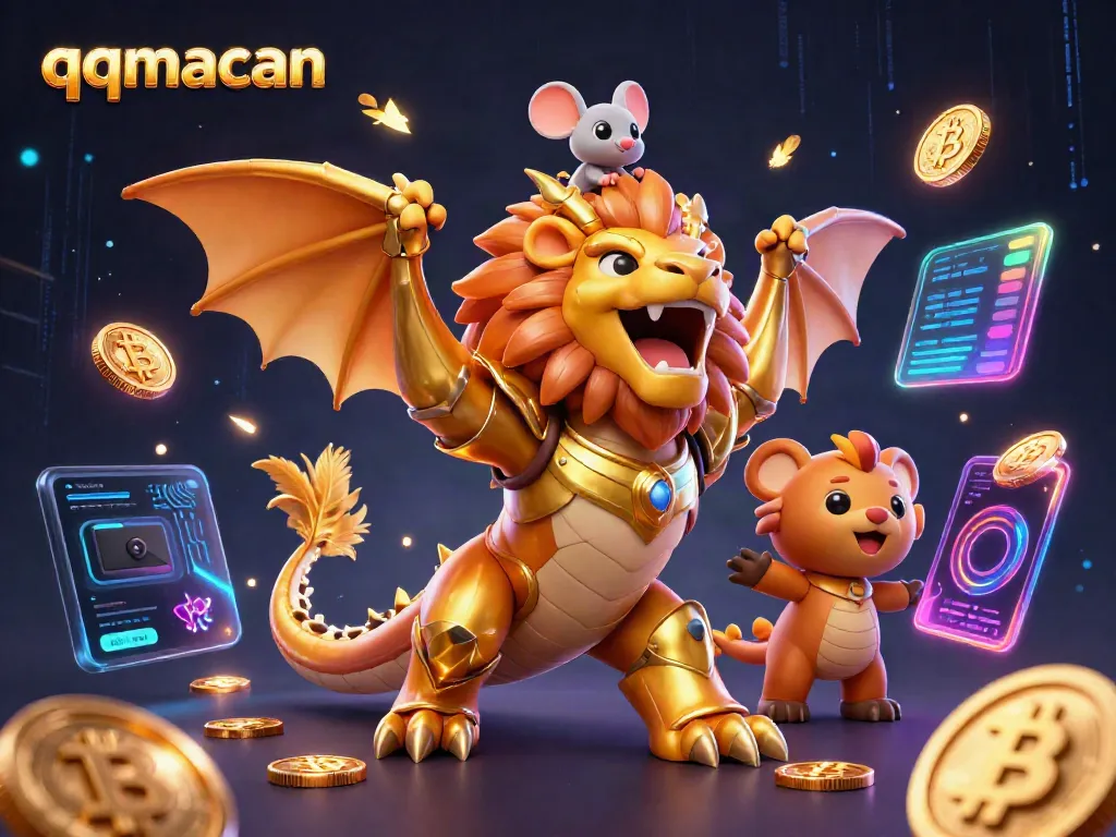Engage with qqmacan's thrilling casino experience through an exciting 3D fantasy illustration.