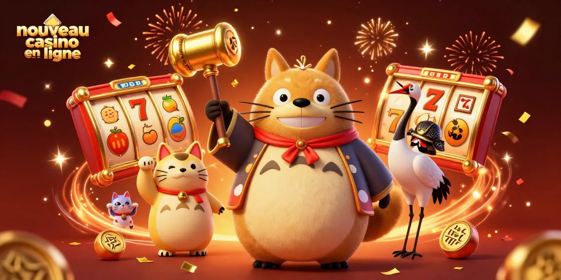 Plongez dans l'univers du nouveau casino en ligne avec des Tanuki, des maneki-neko et des rouleaux de machine à sous scintillants.