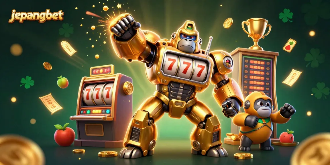 Experience the excitement of japanbet with an epic gorilla mech and vibrant casino elements.
