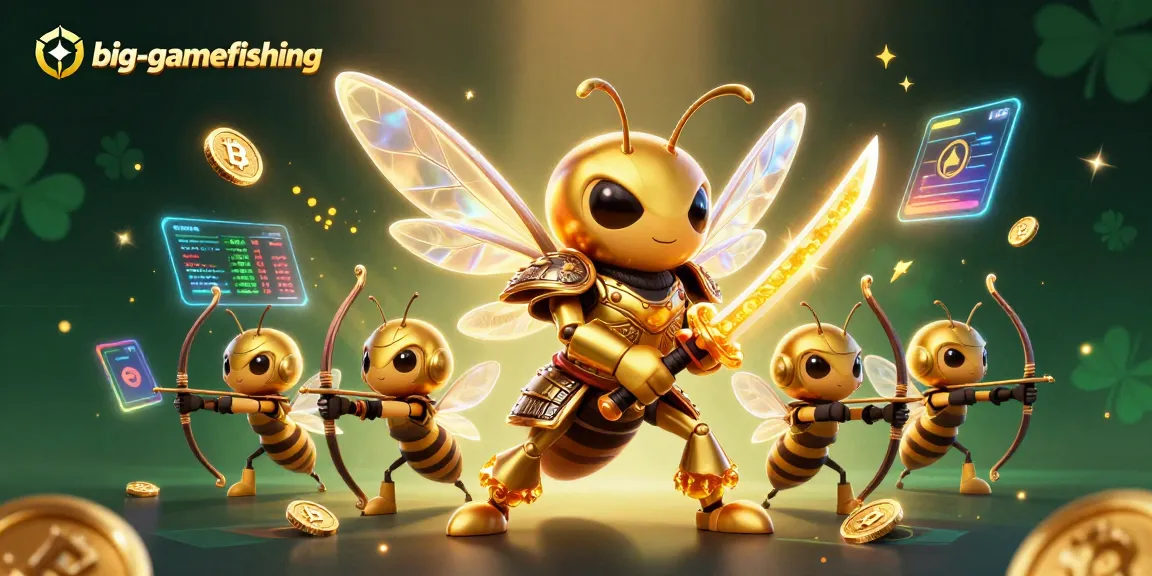 Engage with big-gamefishing strategies through a vibrant 3D casino illustration featuring rewarding gameplay elements.
