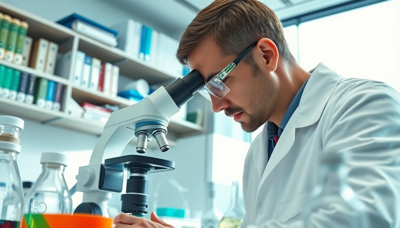 Conducting peptide research analysis in a modern lab environment enhances scientific discovery.