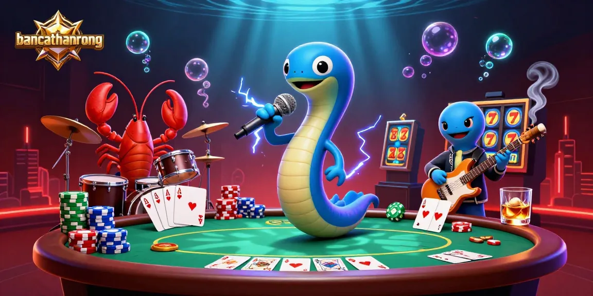 Engage with casinoplay at bancathanrong featuring an electric eel DJ and vibrant game elements.
