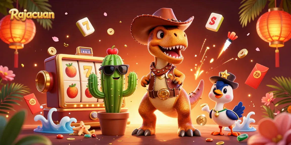 Rajacuan menghadirkan slot dengan dinosaurus koboi dan elemen kemenangan berlimpah.