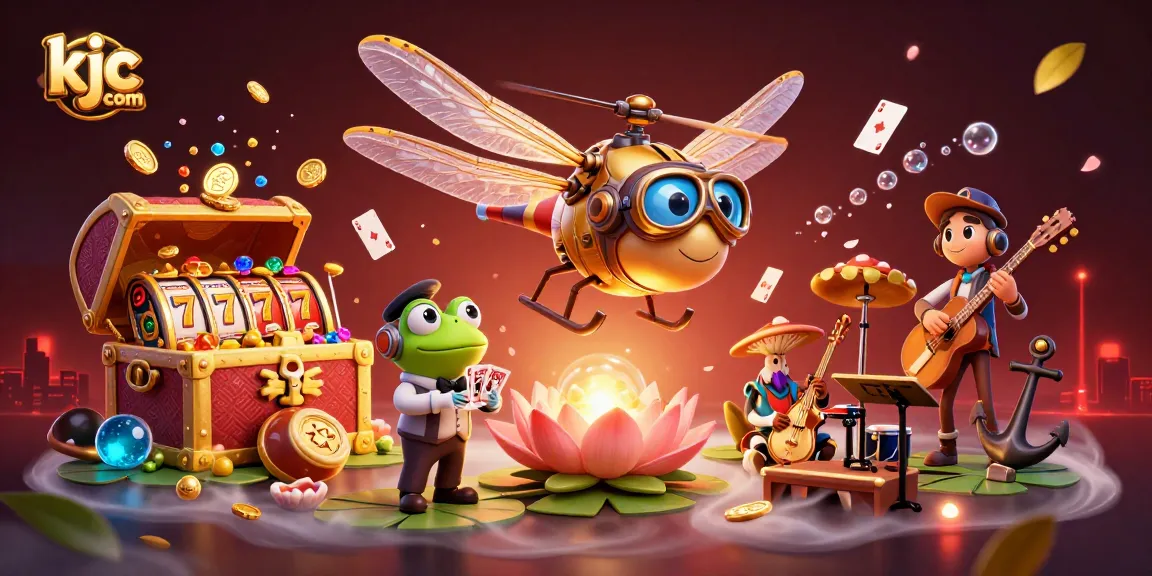 Experience thrilling moments at kjc com with dynamic cartoon characters in a vibrant casino scene.