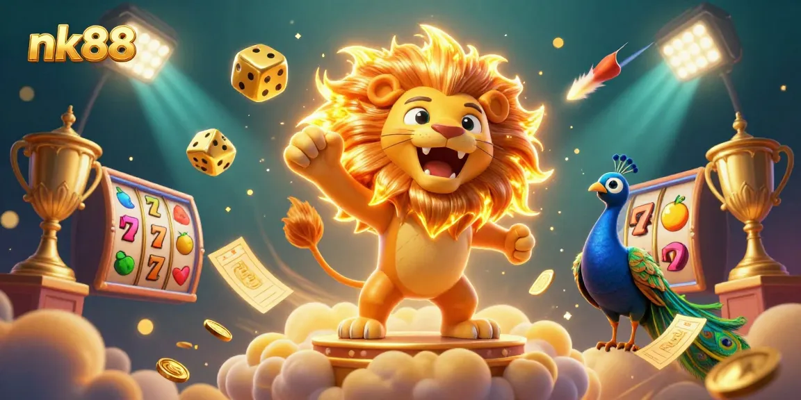 Play your luck at nk88 with vibrant games and mega jackpots in an immersive 3D casino scene.