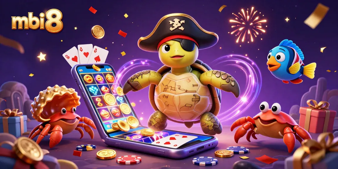 Engage with thrilling games at mbi 8 casino with vibrant characters amid a sea of slot game excitement.
