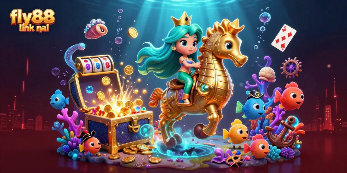 Experience immersive gaming with fly88 link mới as a colourful undersea casino adventure