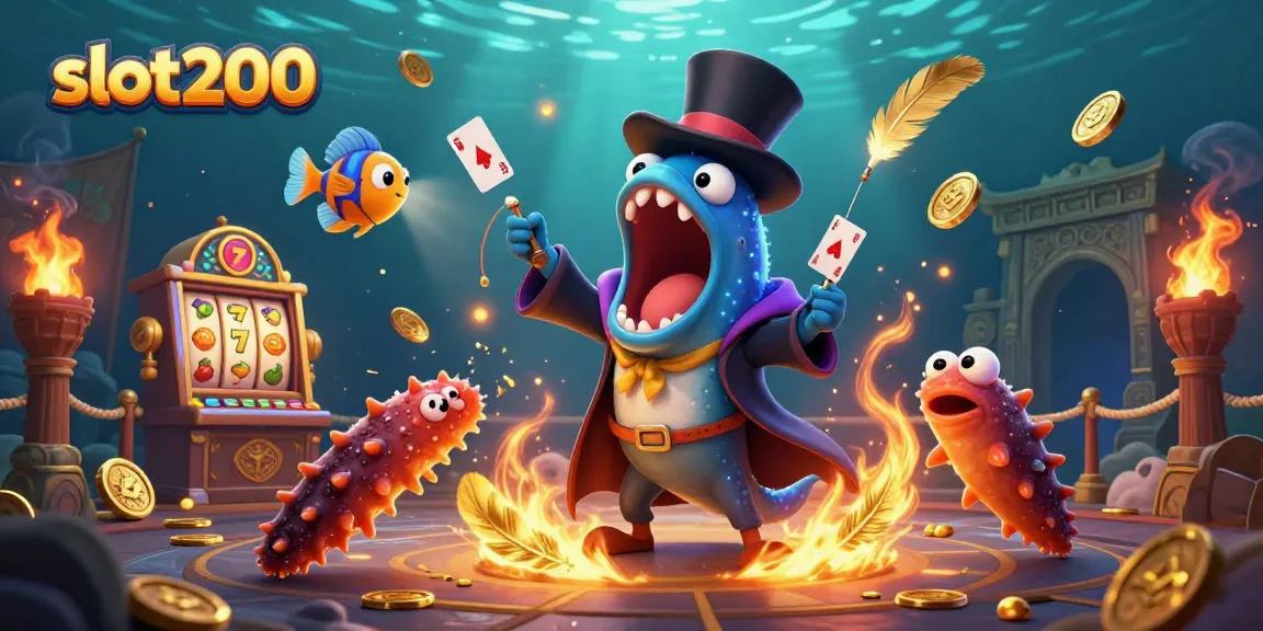 Slot200 menghadirkan gulper eel dan ikan pemancing dalam aksi sulap slot permainan berwarna-warni.