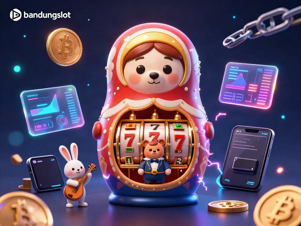 Immerse in the thrilling world of bandungslot as casino-themed characters engage in a vibrant digital illustration.