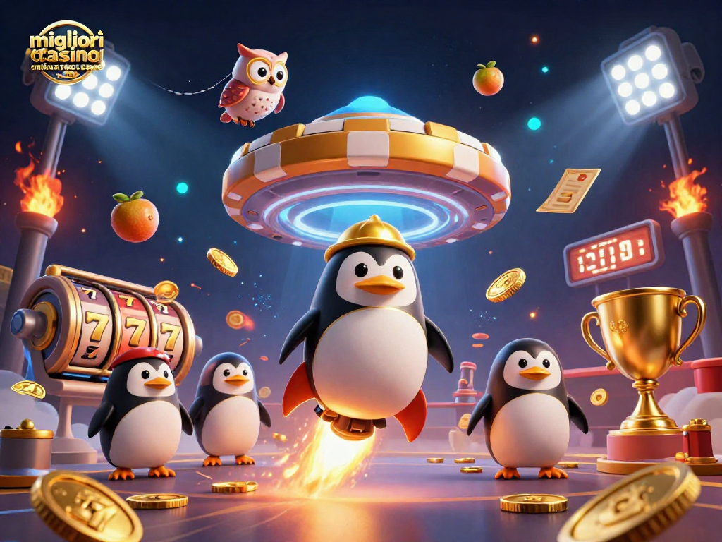Migliori casinò online non AAMS: il pinguino dorato in viaggio verso il casinò spaziale con elementi di gioco avvincenti.