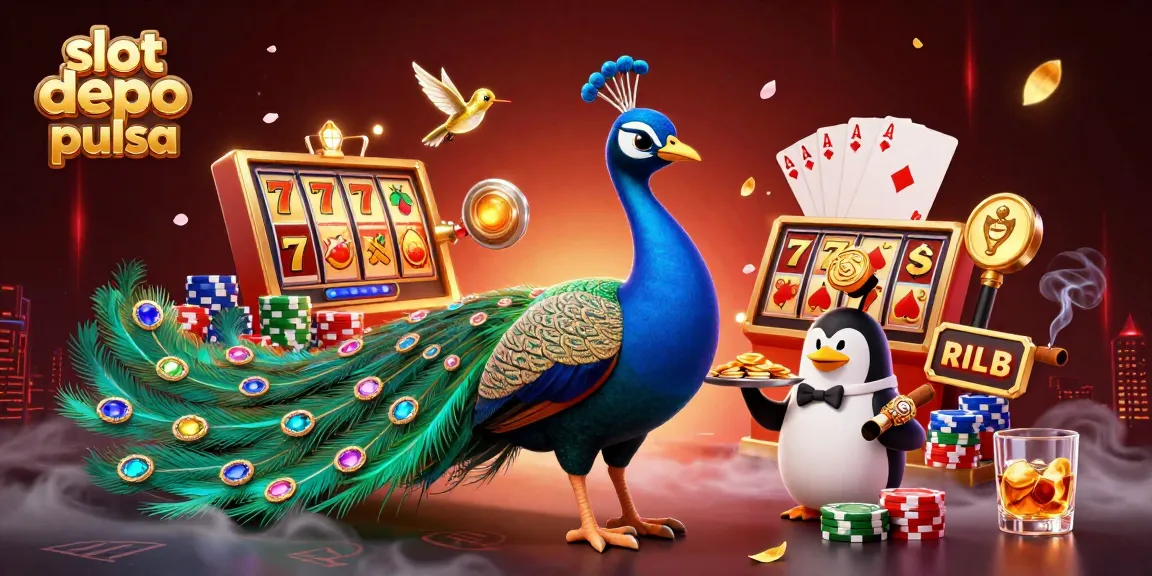 Experience thrilling winning moments with slot depo pulsa showcasing vibrant casino elements and 3D characters.