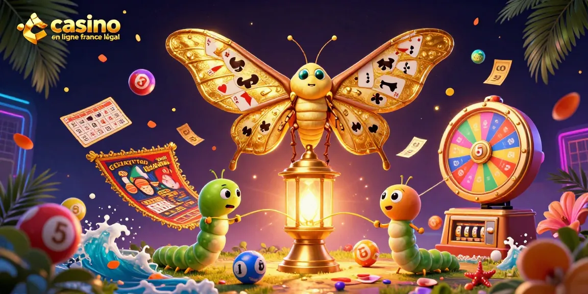 Profitez des jeux de casino en ligne France légal avec cette illustration festive captivante.