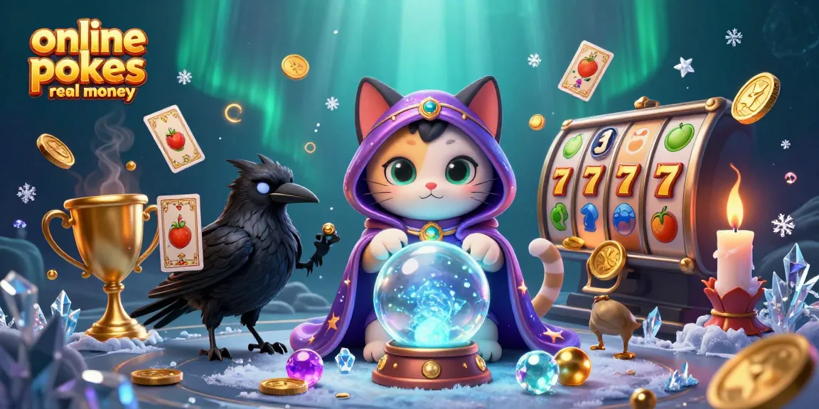 Experience thrilling online pokies real money in a vibrant casino scene with mystical elements.