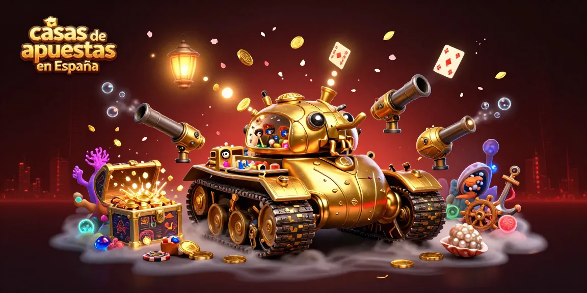 Apuestas emocionantes en las casas de apuestas en España con una vibrante ilustración de un casino subacuático.