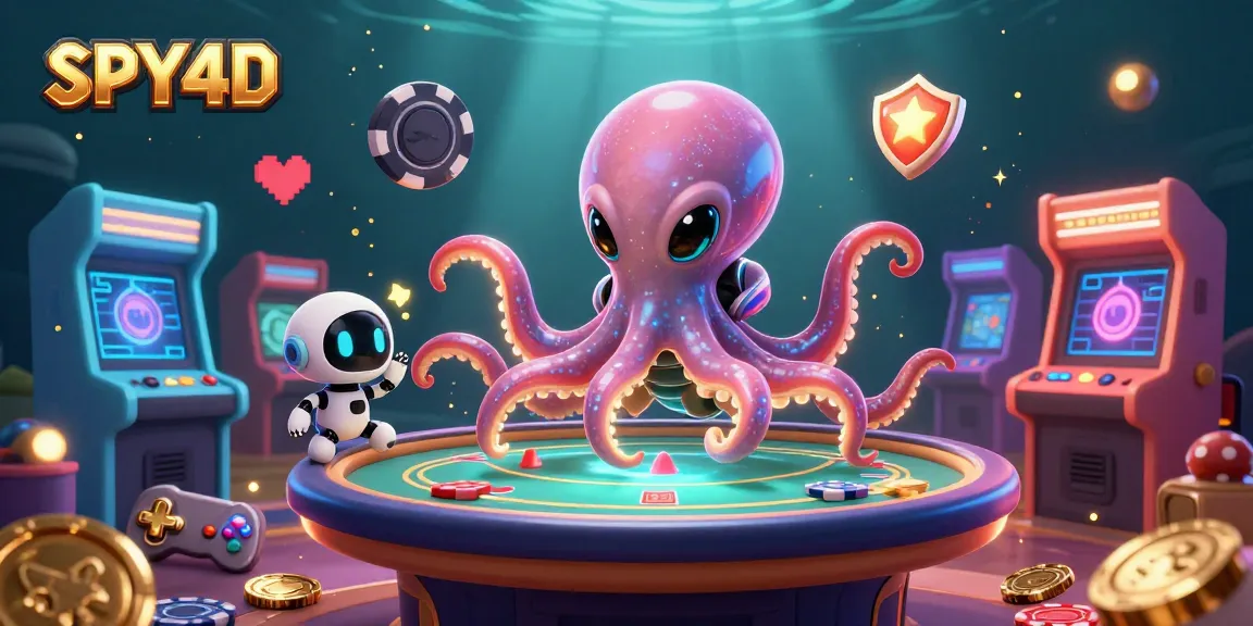 Menggunakan SPY4D untuk merasakan keseruan permainan poker di luar angkasa dengan alien dan robot.