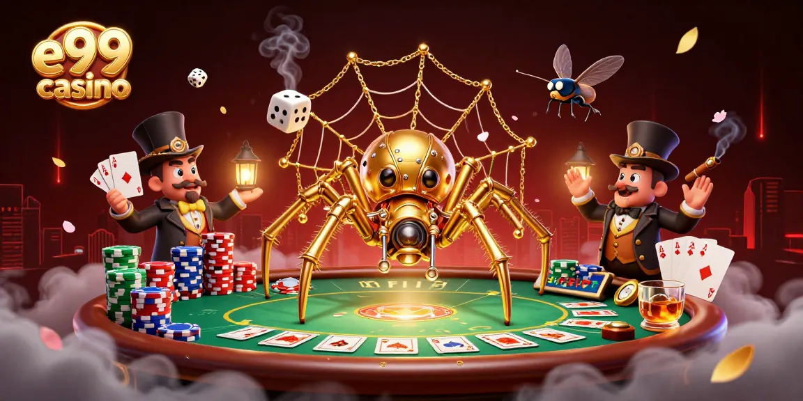 Experience thrilling gameplay at e99 casino with poker action and unique steampunk characters.