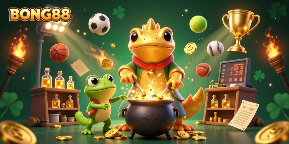 BONG88 players win big with dynamic sports betting action set in a magical laboratory scene.