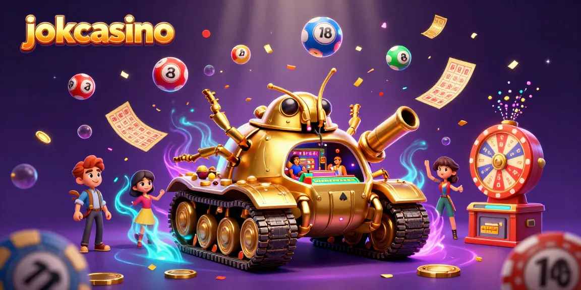 Experience the excitement at jokacasino with a vibrant 3D illustration showcasing thrilling lottery dynamics.