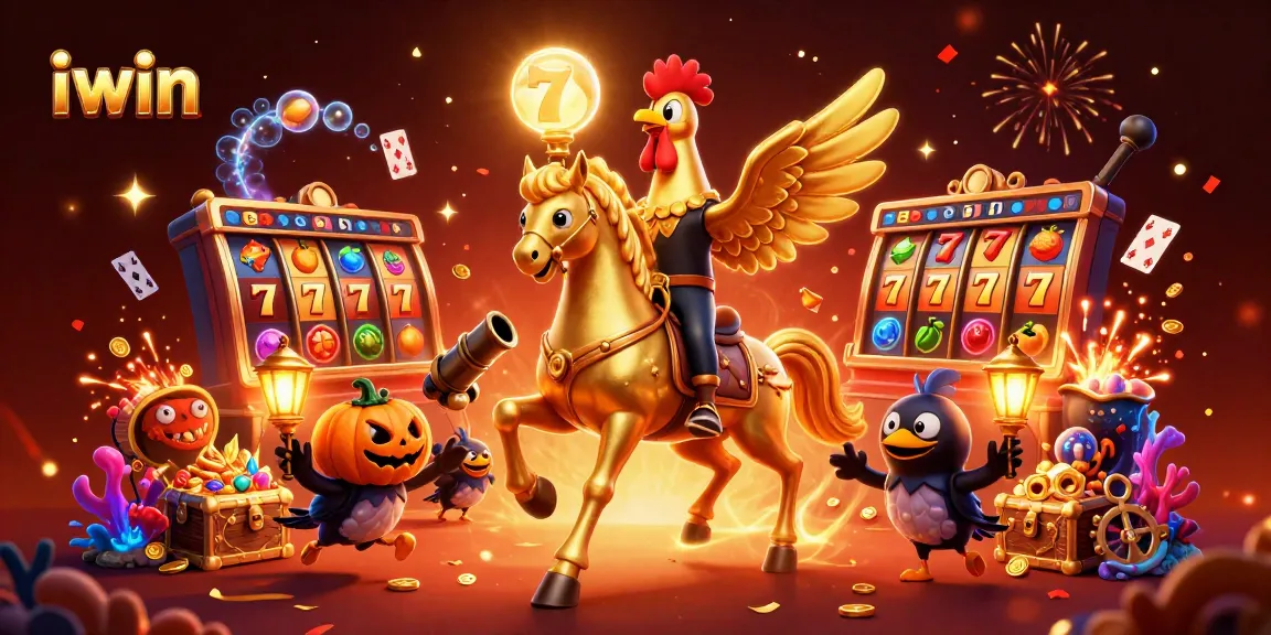 Experience thrilling wins at iwin with a vibrant casino scene featuring gold and magic elements.