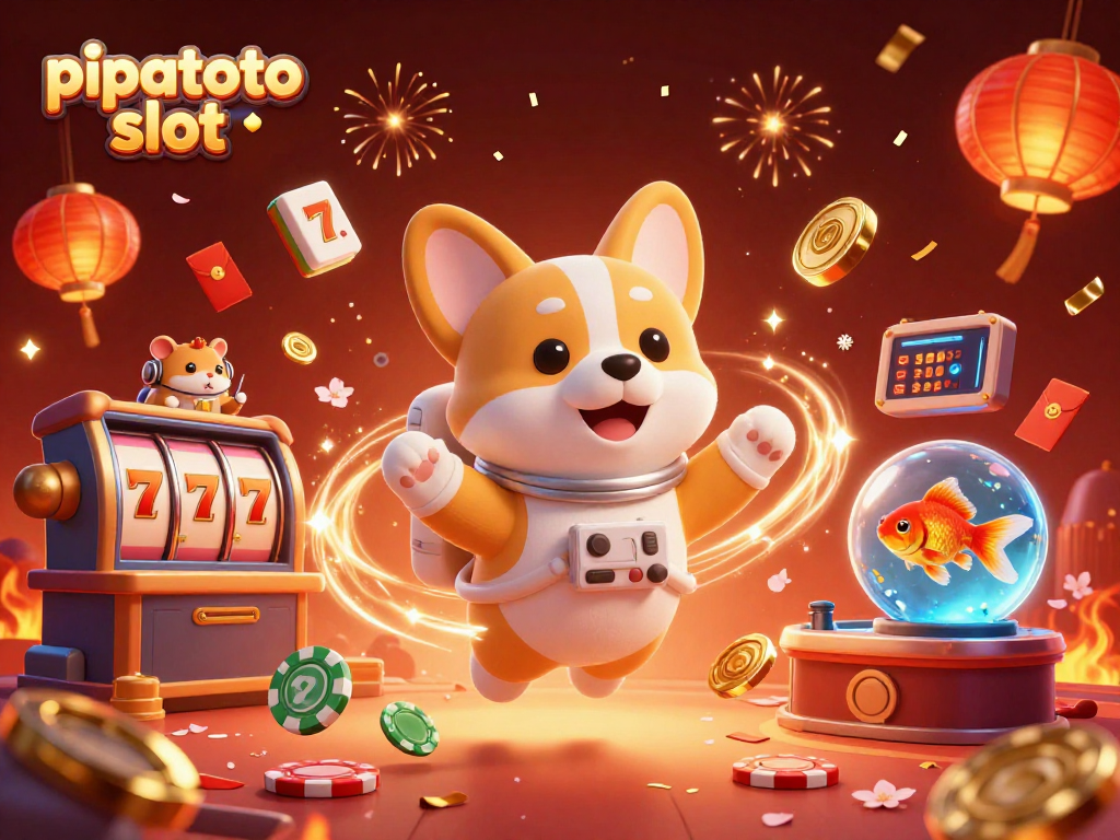 Engage in thrilling gameplay with pipatoto slot, featuring a vibrant 3D casino scene.