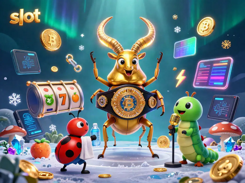 Permainan slot dengan karakter unik dalam ilustrasi 3D yang penuh warna.