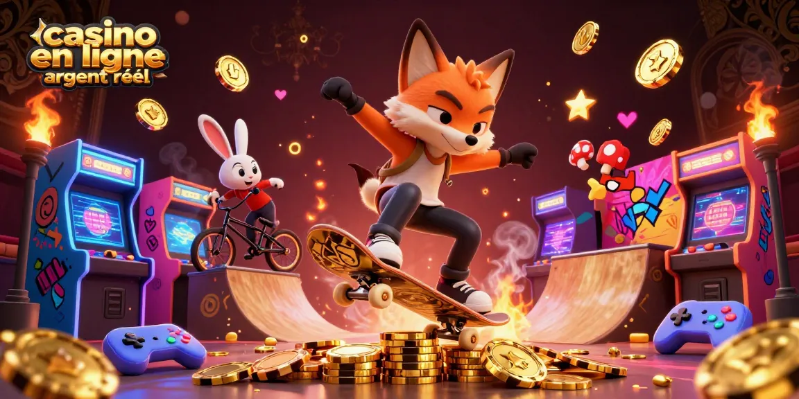 Gagnez en jouant au casino en ligne argent réel avec des jeux d'arcade colorés.