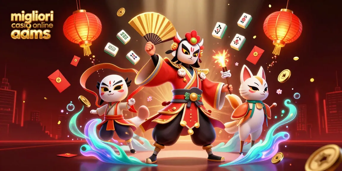 Esplora i migliori casino online AAMS con una ricca scena di giochi e simboli fortuna.