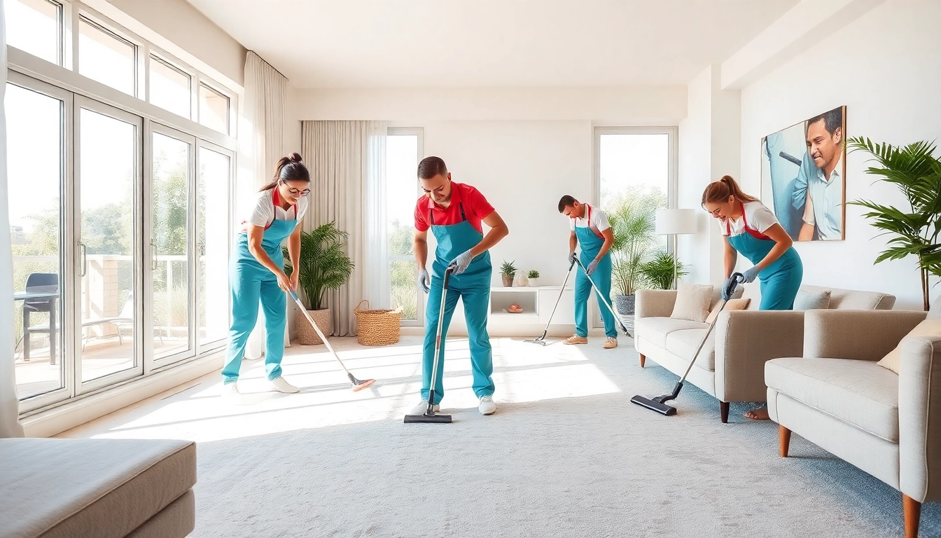 Efficient bond cleaning Logan service in action, showcasing a team focused on spotless apartment cleanliness.