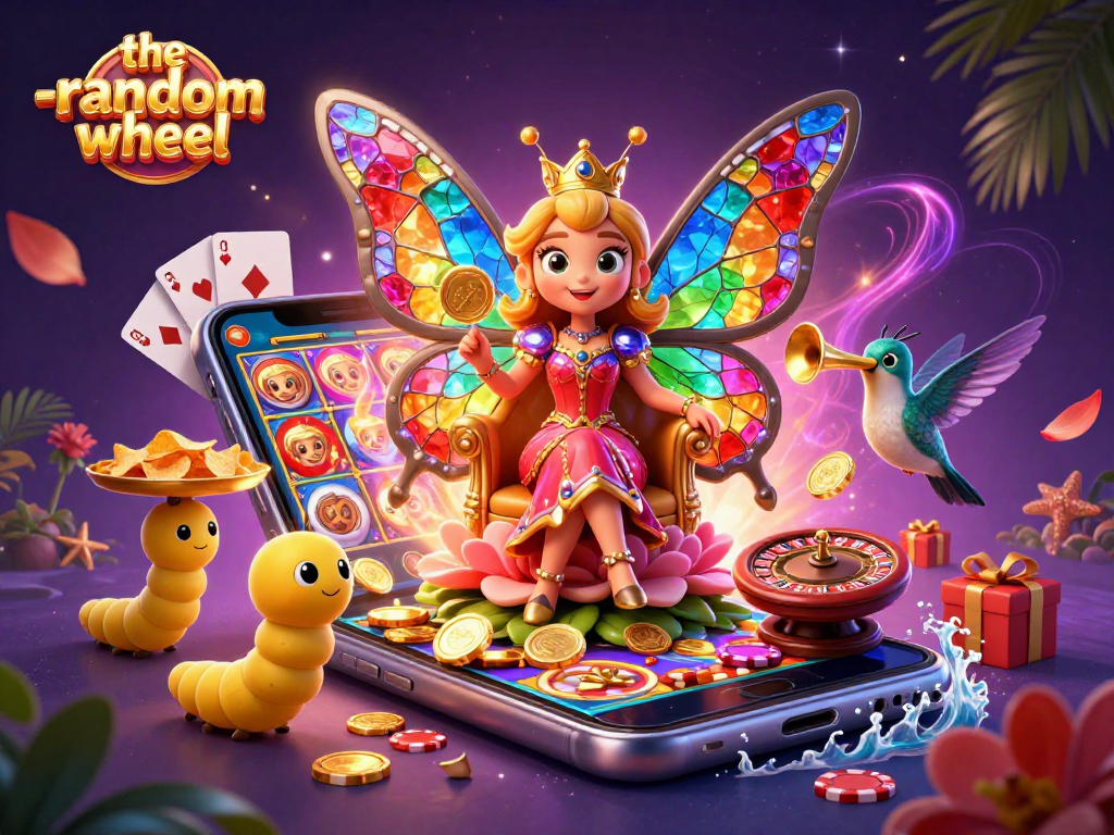 Spin and win with exciting themes from the-random-wheel in a vibrant casino scene.