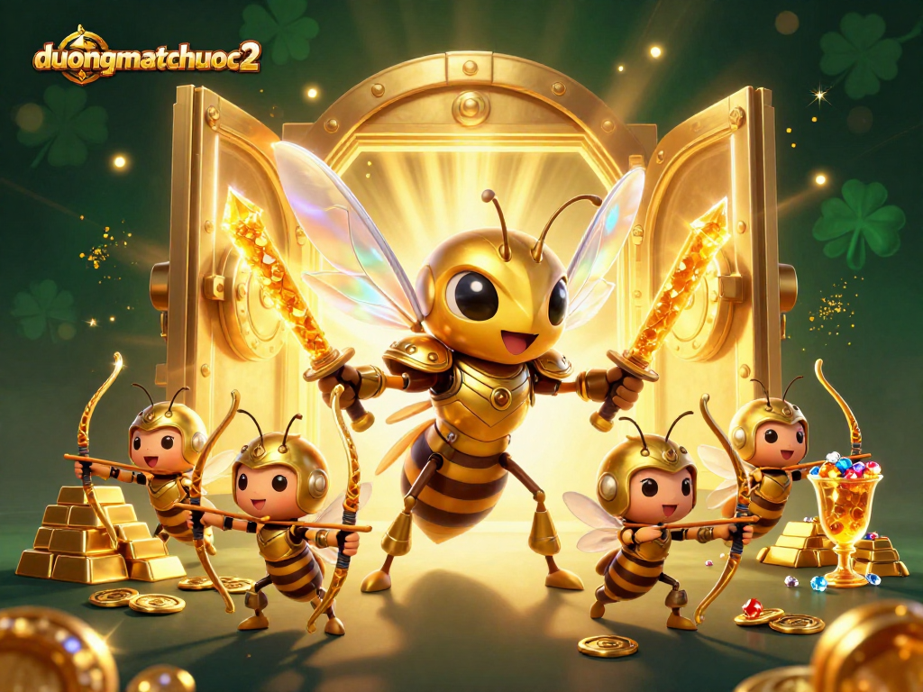 Engage with duongmatchuoc2 in this vibrant illustration showcasing dynamic gameplay elements amidst treasure-filled excitement.