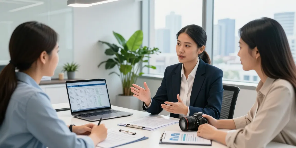 Engaging meeting about seller financing business strategy in modern office.
