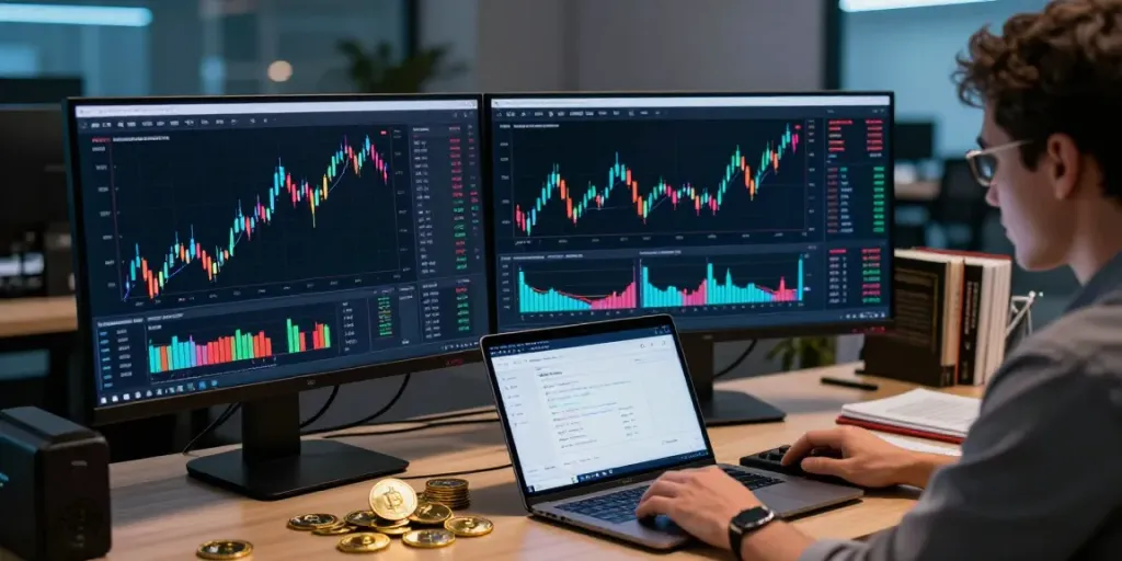 Real-time 港股实时行情API trading setup highlighting cryptocurrency analytics and trading performance metrics.