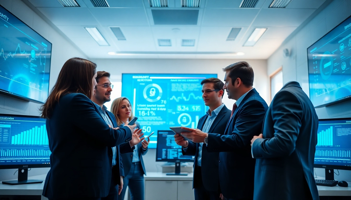 Enhance your cybersecurity posture by becoming cybersmart with a professional team collaboration image.
