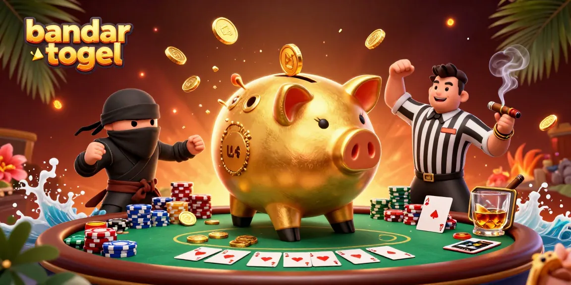 Menangkan jackpot di bandar togel dengan kartu poker dan chip berwarna-warni sambil menikmati suasana permainan yang meriah.