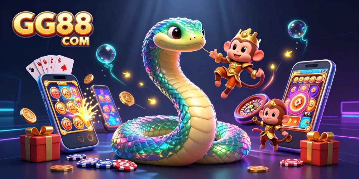 Experience the excitement of casino gaming with GG88 COM's captivating 3D illustration featuring a vibrant gaming scene.